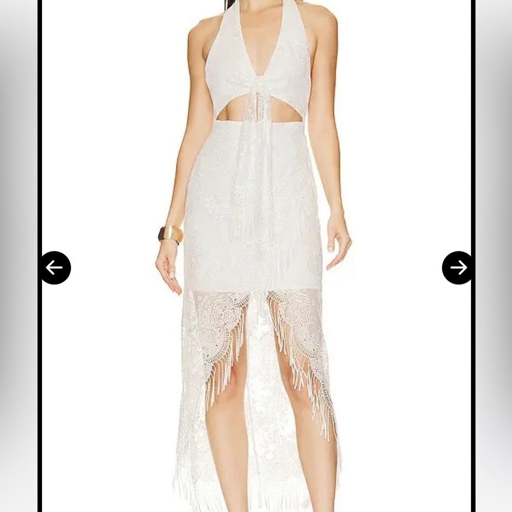 MAJORELLE Honolulu midi dress IVORY small